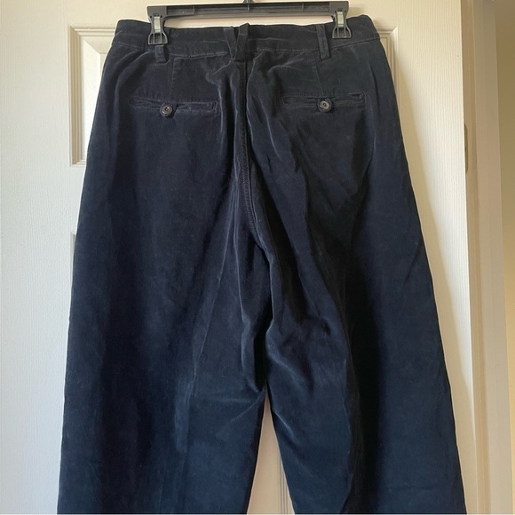 New Free People Velvet Pleated Pants Size 8 Loose Fit Mid Rise Trousers Black - Picture 6 of 17